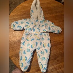 Vintage elephant bright Future Baby Snowsuit 6-9 months